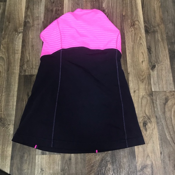 Lululemon Halter Athletic Yoga Top Pink & Navy Size 4 - Picture 1 of 6